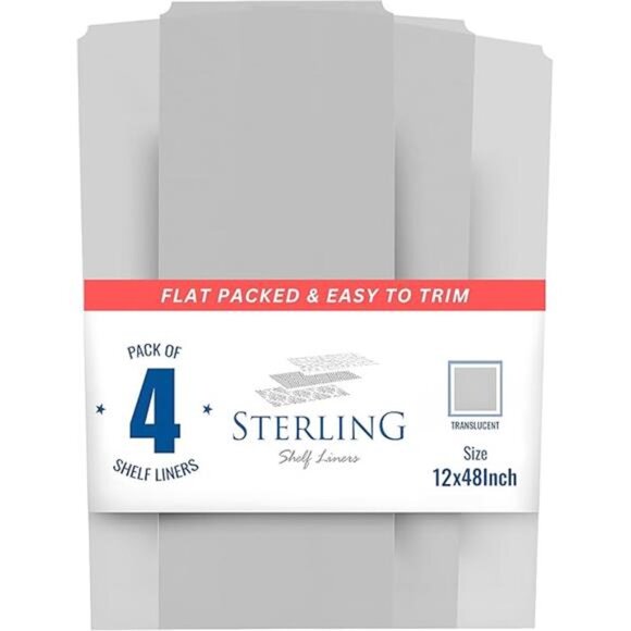 Wire Shelf Liner - 12" x 48" Flat Packed - Set of 4 - Clear - Wire Shelf Liners - Picture 7 of 7